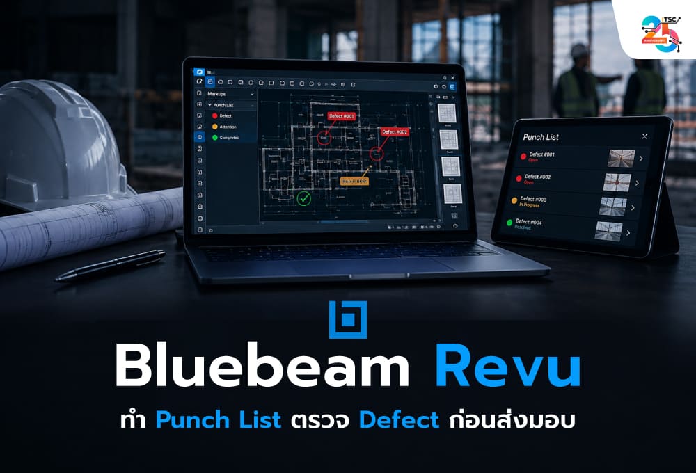 Bluebeam Revu ทำ Punch List ตรวจ Defect ก่อนส่งมอบโครงการอย่างไร? อย่าให้จุดเสียเล็ก ๆ กลายเป็นปัญหาใหญ่วันตรวจรับงาน!