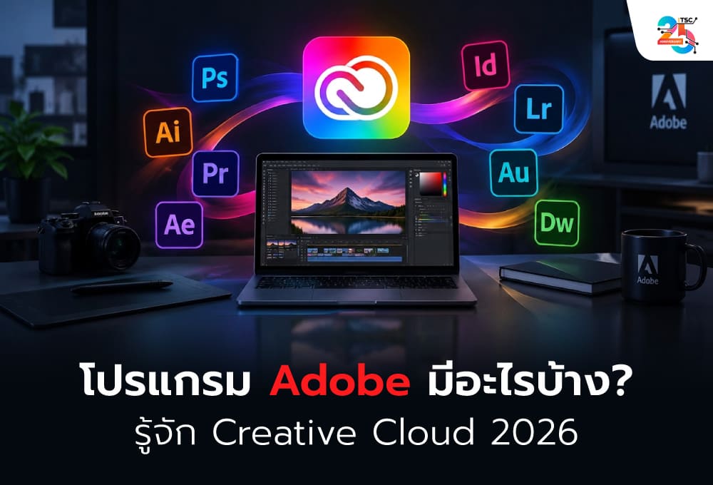 โปรแกรม Adobe มีอะไรบ้าง? รู้จัก Adobe Creative Cloud พร้อมวิธีเลือก Software และ License ให้เหมาะกับธุรกิจ ปี 2026