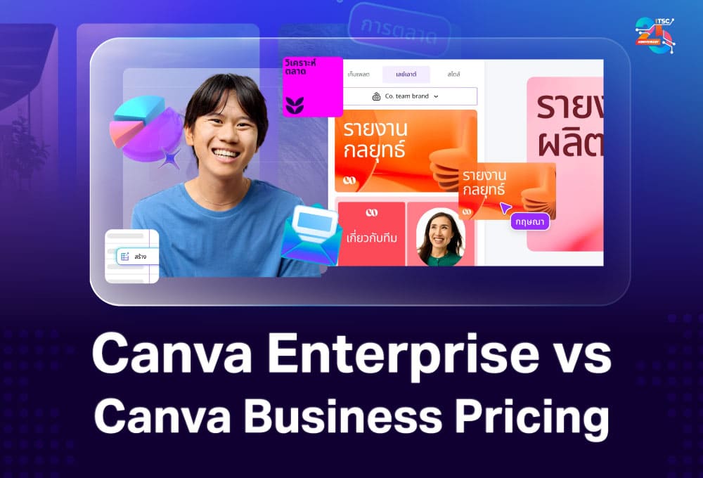 Canva Enterprise vs Canva Business - Pricing Page เปรียบเทียบแพ็กเกจสำหรับธุรกิจและองค์กร