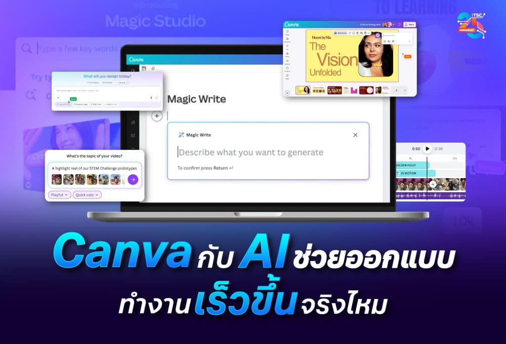 Canva กับ AI ช่วยออกแบบ เครื่องมืออัจฉริยะที่ทำให้งานเร็วขึ้น