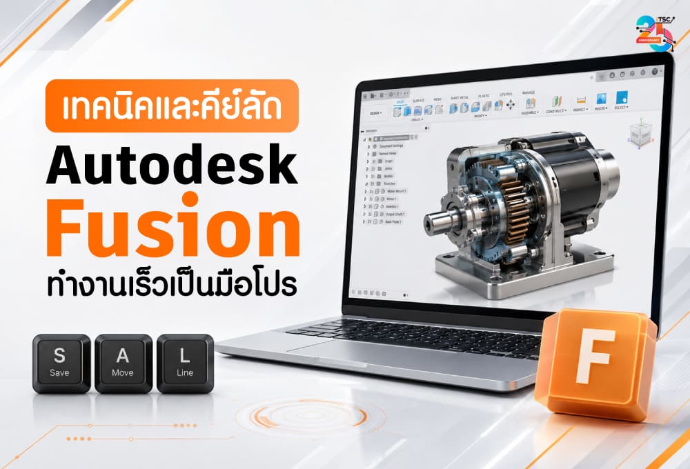 เทคนิคและคีย์ลัด Autodesk Fusion ทำงานเร็วและลื่นไหลเป็นมือโปร