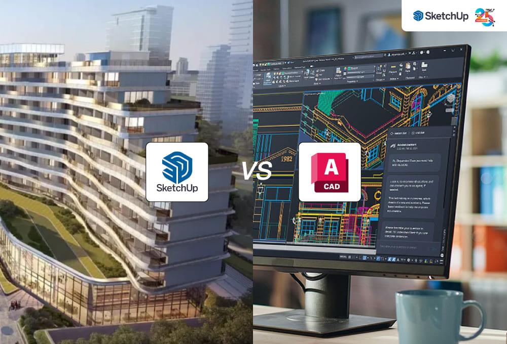 SketchUp vs AutoCAD ต่างกันอย่างไร โปรแกรมไหนเหมาะกับงานออกแบบมากกว่า