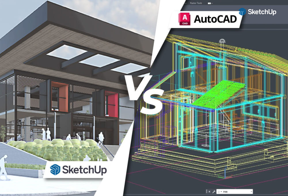 SketchUp vs AutoCAD ต่างกันอย่างไร เลือกโปรแกรมเขียนแบบตัวไหนดี